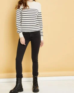 Acquaverde Pantalons|Jean Denim Black Hanneli bleu marine