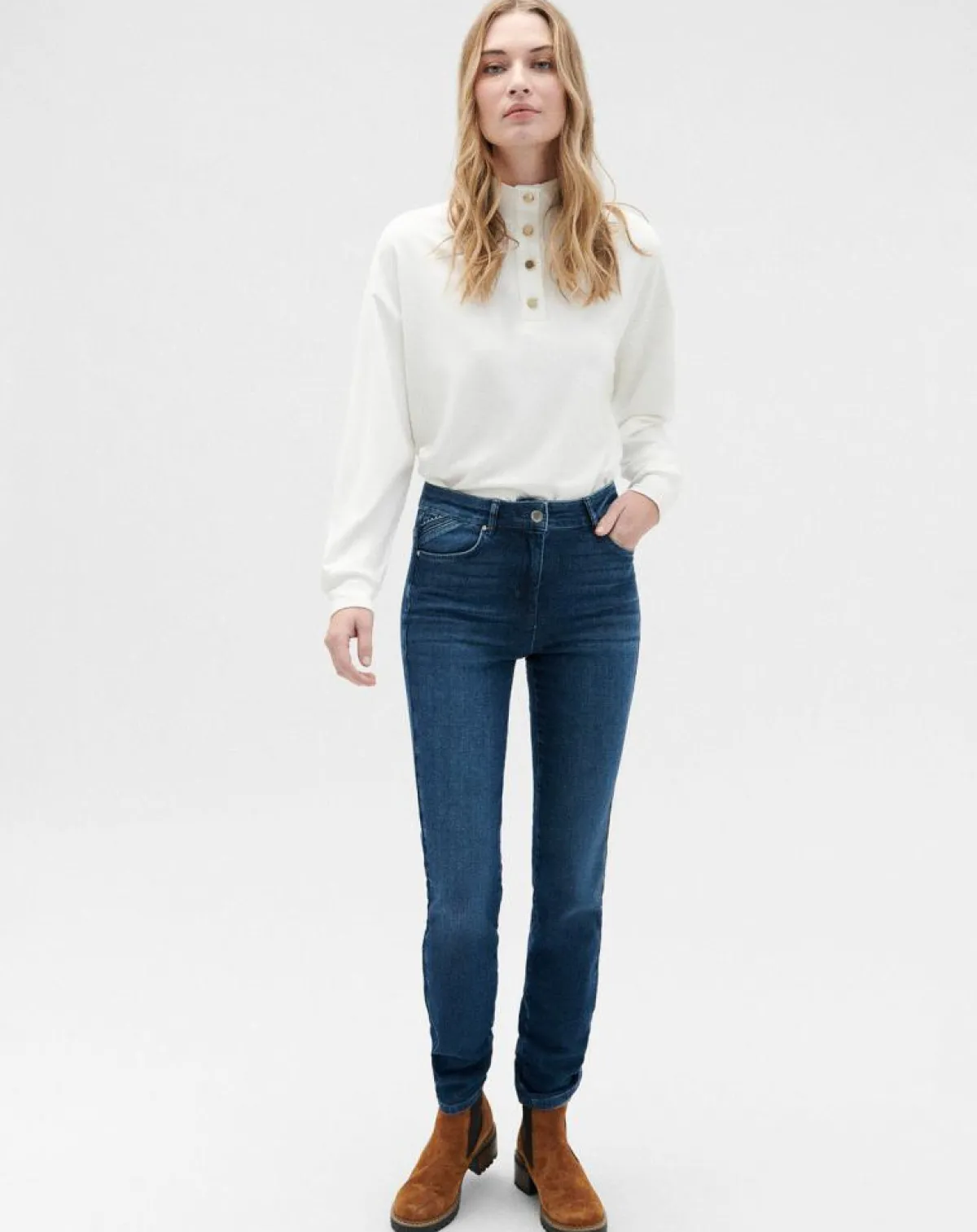 Caroll Jeans|Jean droit Darlingta denim moyen