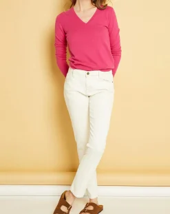 Acquaverde Jeans|Jean droit Gisele sable blanc