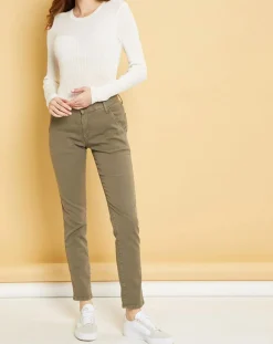 Acquaverde Jeans|Jean droit Natural Mels vert algue