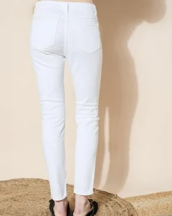 Galeries Lafayette Jeans|Jean en Coton Bio Lslim blanc