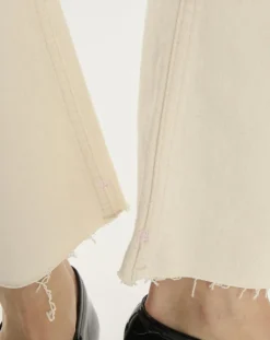 Scotch & Soda Jeans|Jean en Coton Bio mélangé Flare The Kick Cropped écru