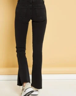 Acquaverde Jeans|Jean flare Natural Laureen black stone