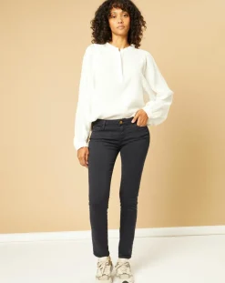 Acquaverde Jeans|Jean slim 7/8 Scarlett bleu marine