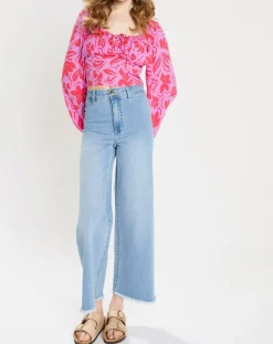 Billabong Jeans|Jean taille haute 7/8 effilé bleu clair