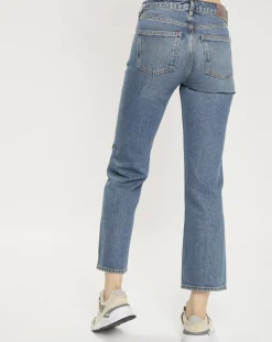 Scotch & Soda Jeans|Jean Taille haute Droit The Sky bleu moyen