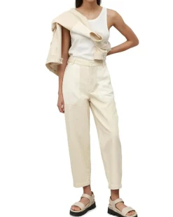 Marc O'Polo Jeans|Jean Taille haute Oversize Patch blanc