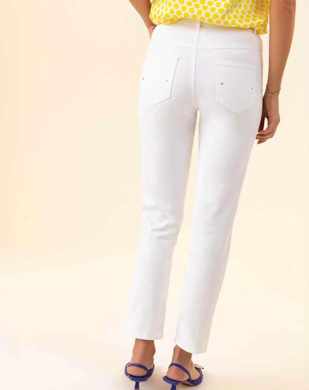 Bleu Blanc Rouge Jeans|Jean Trefle blanc