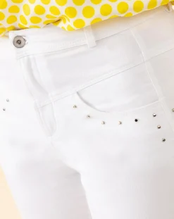 Bleu Blanc Rouge Jeans|Jean Trefle blanc