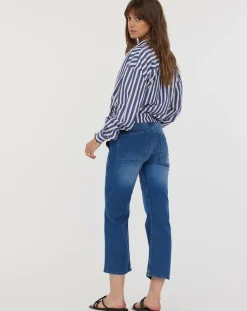 Acquaverde Jeans|Jean wide-leg Georgia bleu