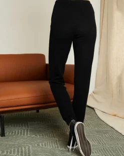 Miss Cashmere Pantalons|Jogging en Laine & Cachemire Salomé noir