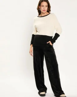 Lauren Vidal Pantalons|Jogging en Velours Zana noir