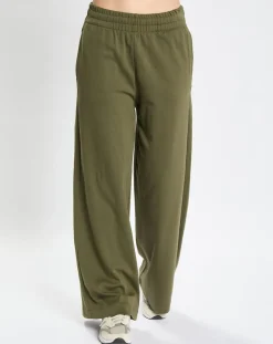 Marc O'Polo Pantalons|Jogging large taille élastique kaki