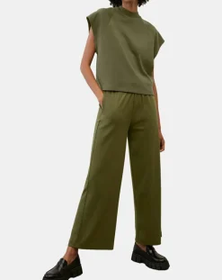 Marc O'Polo Pantalons|Jogging large taille élastique kaki