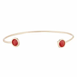 Moonstone Bracelets|Jonc Aya Cornaline en laiton doré