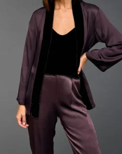Lauren Vidal Gilets Et Cardigans|Kimono Ambre raisin