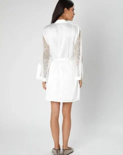 Valege Vestes, Blousons|Kimono satiné Précieuse ivoire