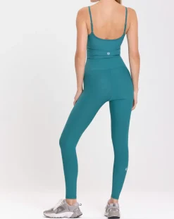 Onamaste Tops Et Blouses|Legging Lotus vert émeraude
