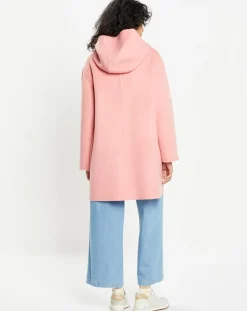 Lou Andrea Manteaux|Manteau 100% Laine Charlotte rose