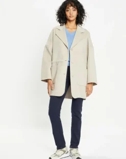 Lou Andrea Manteaux|Manteau 100% Laine Stessy grege