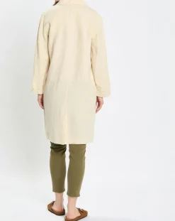 Marc O'Polo Manteaux|Manteau 100% Lin double boutonnage beige