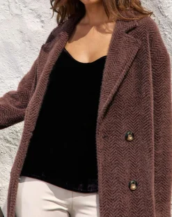 Lauren Vidal Manteaux|Manteau Aska raisin