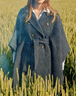 Lauren Vidal Manteaux|Manteau cape Solo nuit