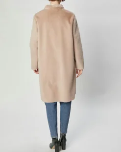 Lou Andrea Manteaux|Manteau en Fausse Fourrure Olivia beige rosé