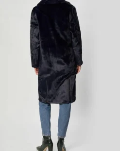 Lou Andrea Manteaux|Manteau en Fausse Fourrure Eliza marine