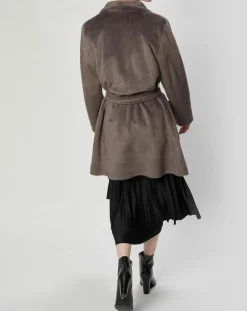 Lou Andrea Manteaux|Manteau en Fausse Fourrure Carla zinc