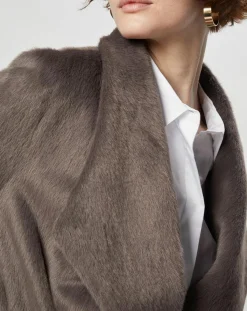 Lou Andrea Manteaux|Manteau en Fausse Fourrure Carla zinc