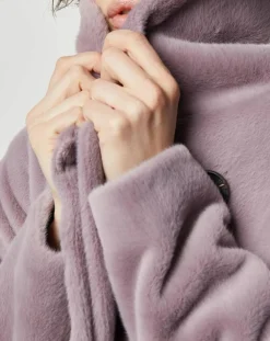 Lou Andrea Manteaux|Manteau en Fausse Fourrure Eloise lilas