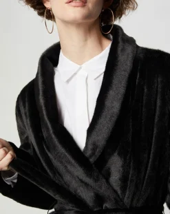 Lou Andrea Manteaux|Manteau en Fausse Fourrure Marika noir