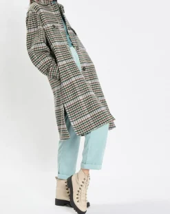 Marc O'Polo Manteaux|Manteau en Laine mélangée à carreaux multicolore