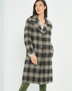 Lauren Vidal Manteaux|Manteau en Laine mélangée Biba noir