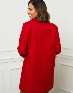 L'Armoire de Suzette Manteaux|Manteau en Laine mélangée Josette rouge