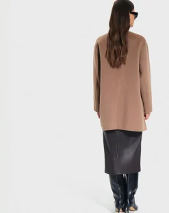 Zapa Manteaux|Manteau en Laine mélangée Manoa camel