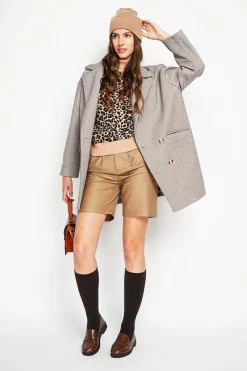 Assuili Manteaux|Manteau en Laine mélangée marron