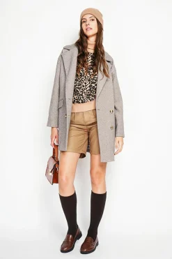 Assuili Manteaux|Manteau en Laine mélangée marron