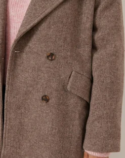 Garance Paris Manteaux|Manteau en Laine mélangée Travis mocha