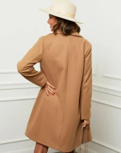 L'Armoire de Suzette Manteaux|Manteau en Laine mélangée Zoe camel