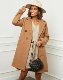 L'Armoire de Suzette Manteaux|Manteau en Laine mélangée Zoe camel