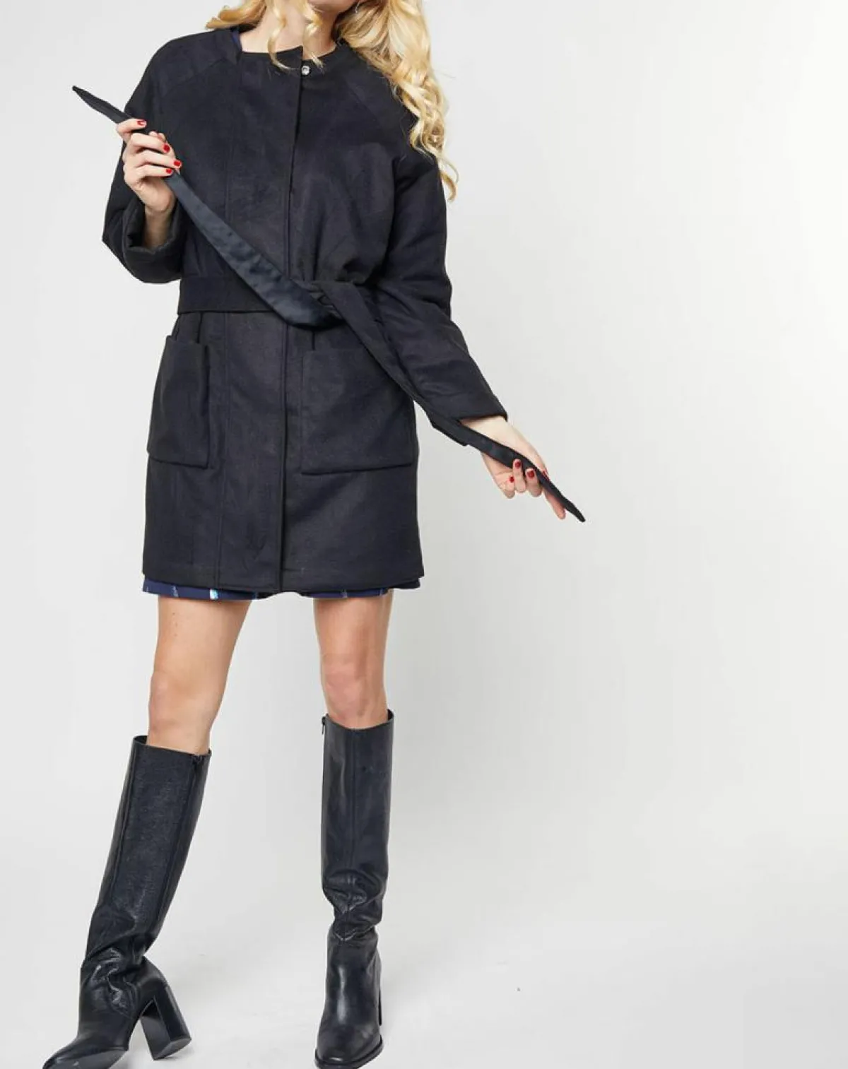Karl Marc John Manteaux|Manteau Livia ample noir