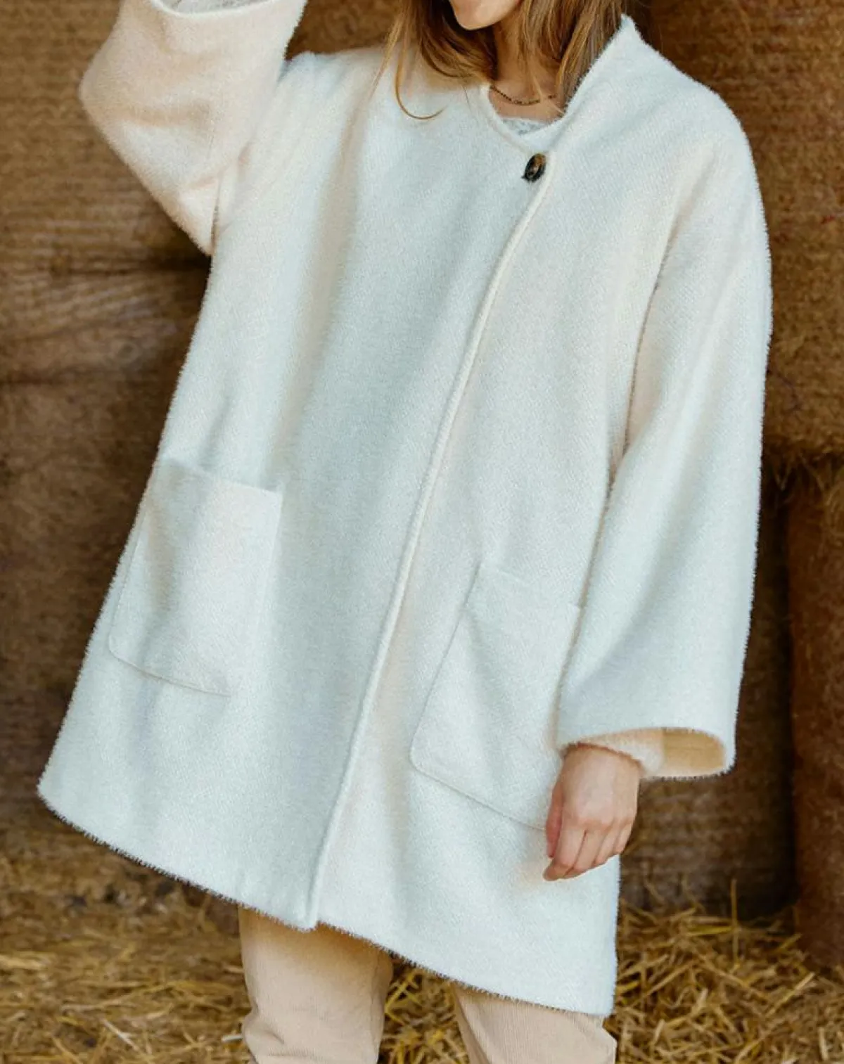 Lauren Vidal Vestes, Blousons|Manteau Zana crème