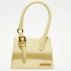 Jacquemus Sacs|Mini sac à main en Cuir Le Chiquito Moyen jaune - 13.5x18x5 cm