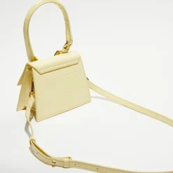Jacquemus Sacs|Mini sac à main en Cuir Le Chiquito Moyen jaune - 13.5x18x5 cm