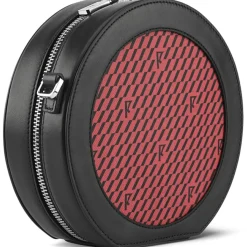 Maison Faret Sacs|Mini Sac en Toile enduite & Cuir Medoc rouge/noir - 13x13x5.5 cm