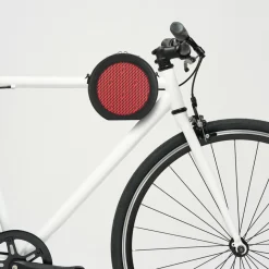 Maison Faret Sacs|Mini Sac en Toile enduite & Cuir Medoc rouge/noir - 13x13x5.5 cm