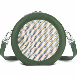 Maison Faret Sacs|Mini Sac en Toile enduite & Cuir Medoc vert/multicolore - 13x13x5.5 cm