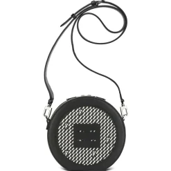 Maison Faret Sacs|Mini Sac en Toile enduite & Cuir Medoc noir/blanc - 13x13x5.5 cm